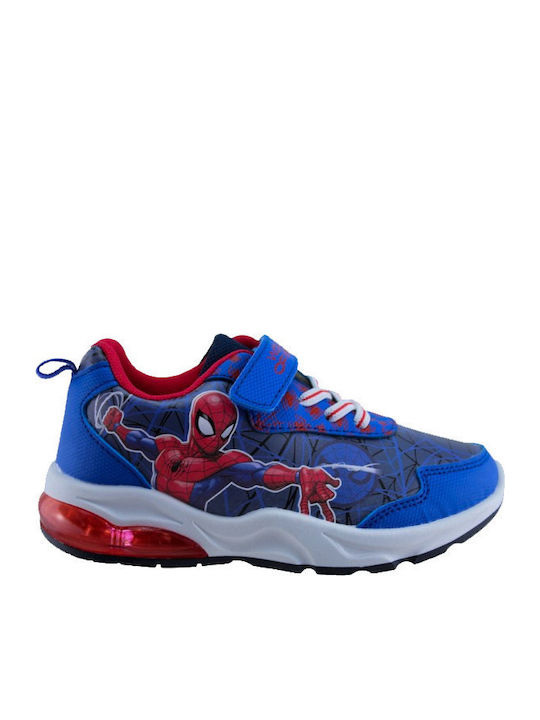 Marvel Spiderman Kids Sneakers with Lights Blue
