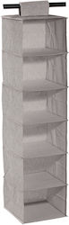 Hanging Clothes Organizer Case Non Woven Fabric 30x120 Cm 6 Compartments