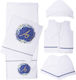 Christening Set Oilcloths for Boy Monogram White-Blue L270 Nv-25-1300270