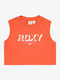 Παιδικό Crop Top Αμάνικο Πορτοκαλί