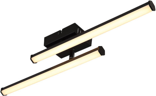 Globo Lighting Ceiling Mount Light 50cm Black with Integrated LED