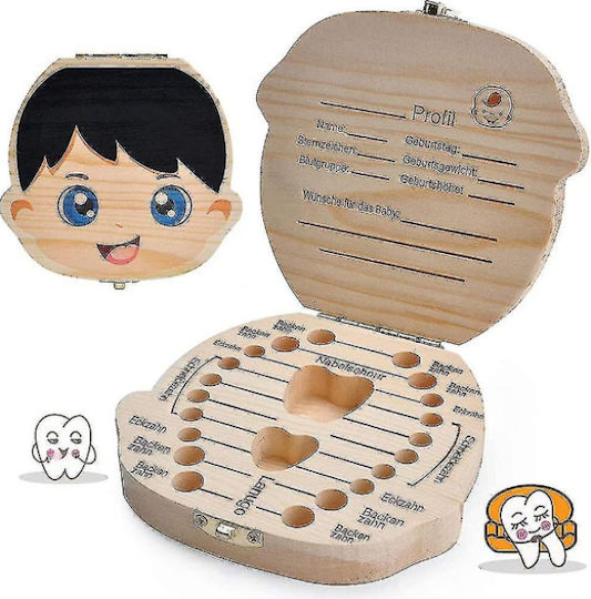 Baby Tooth Box made of Wood for Boy