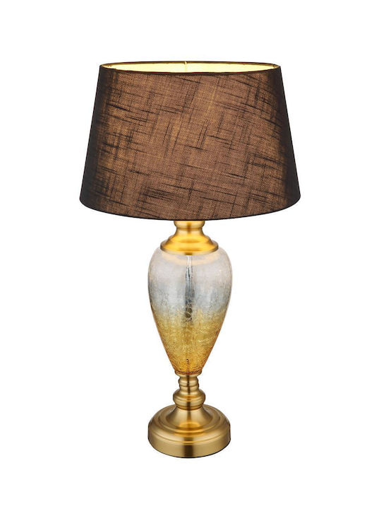 Globo Lighting Μεταλλικό Πορτατίφ για Ντουί E27 με Διάφανο Καπέλο και Βάση