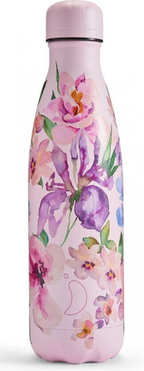 Chilly's Original Series Floral Μπουκάλι Θερμός Ανοξείδωτο BPA Free 500ml Floral Sorbet Petals