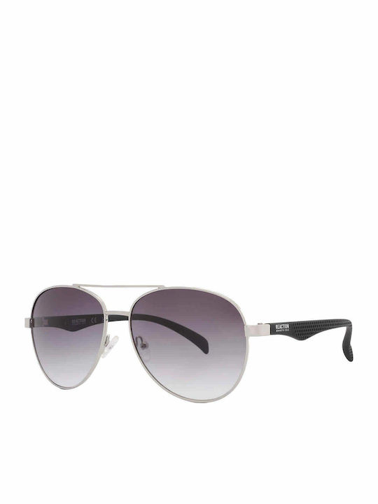 Kenneth Cole Unisex Γυαλιά Ηλίου με Ασημί Μεταλλικό Σκελετό και Γκρι Ντεγκραντέ Φακό