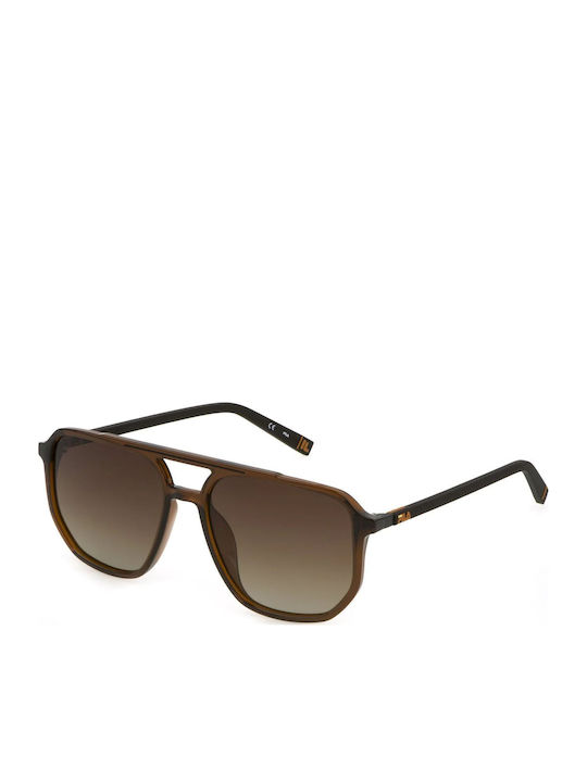 FILA Men's Sunglasses with Brown Plastic Frame ...