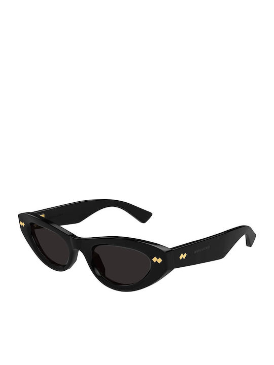 Bottega Veneta Damen Sonnenbrille mit Schwarz Kunststoff Gestell und Schwarz Linse BV1350S 001