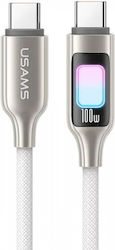 Usams SJ750 Braided / LED USB 2.0 Cable USB-C m...