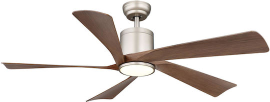 Globo Lighting Modesto Ανεμιστήρας Οροφής 132cm με Φως Γκρι / Ασημί