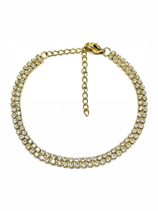 Tatu Moyo Women's Bracelet made of Steel Gold P...
