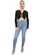 Damen Crop Top Black