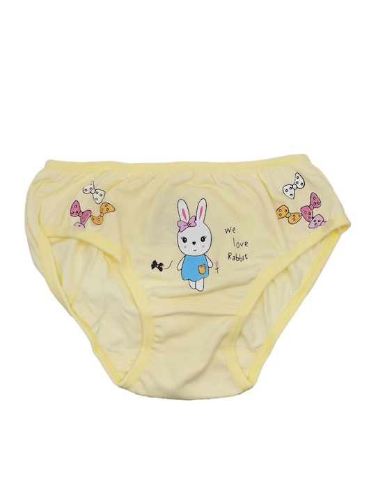 Defne Baby We Love Rabbit In Yellow Kids' Brief Yellow