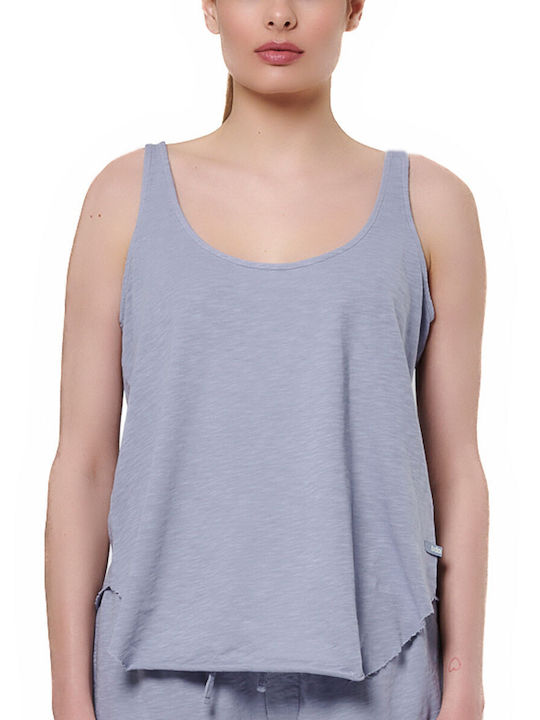 Body Action Damen Bluse Baumwolle Ärmellos Lave...