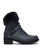 Stiefeletten Damen mit Pelz Schwarz