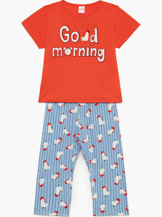 Minerva Детска пижама Лятна red HAPPY MORNINGS