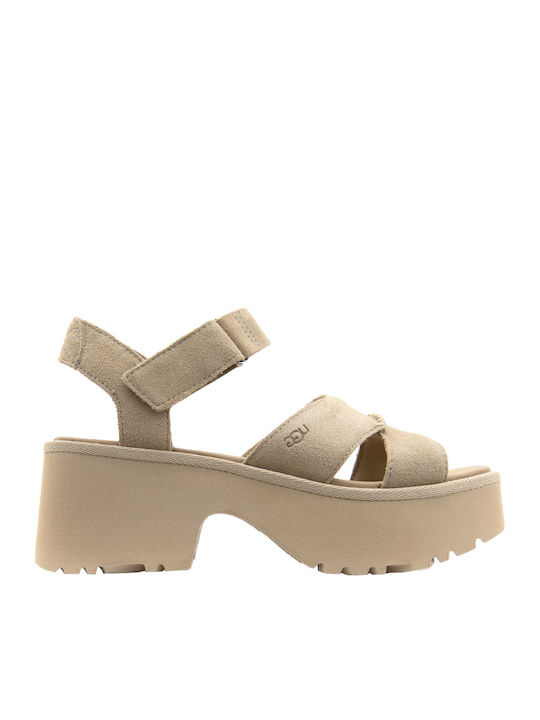 UGG New Heights Ankle Strap Sandal Suede Sandal...