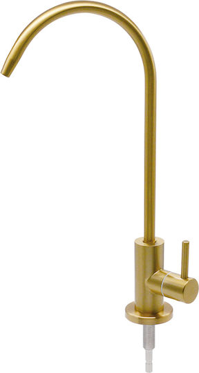 Qf-705 Gold Water Filter Faucet 100% Stainless Steel 1/4"