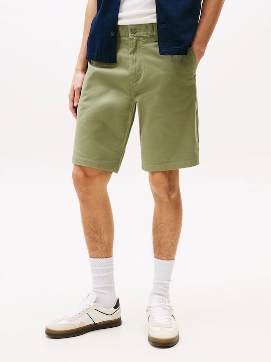 Tommy Hilfiger Ανδρική Βερμούδα Chino Λαδί