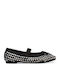 Synthetic Leather Ballerinas Black