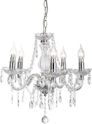 Globo Lighting Chandelier Ø48cm with Transparent Crystals