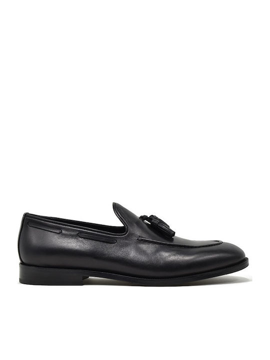 Δερμάτινα Ανδρικά Loafers σε Μαύρο Χρώμα