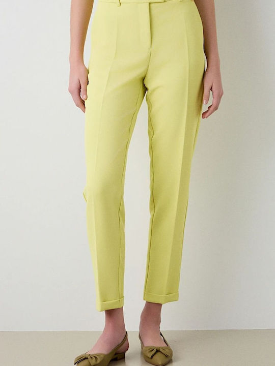 Damen Chino Hose Yellow