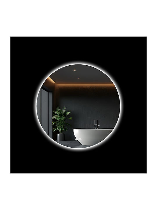 Vinci Στρογγυλός Καθρέπτης Μπάνιου Led 70x70cm
