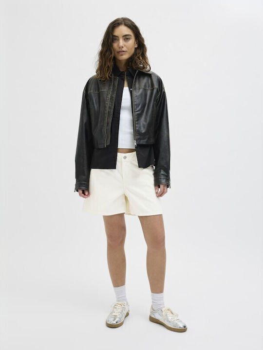 Jack & Jones Γυναικείο Τζιν Σορτς White