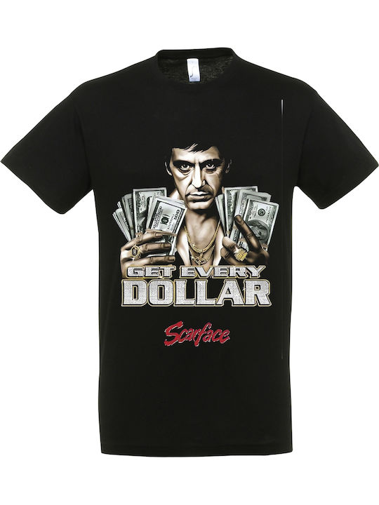 Мъжка черна тениска Scarface Dp0935