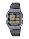 Casio Дигитален Мъжки Часовник Хронограф На Батерия С Черна Каучукова Каишка
