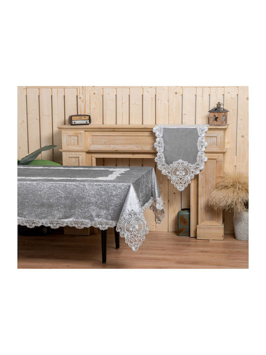 Liolios Home Ράνερ Μεταξωτό Pls-tb032 Grey Velvet 67x170εκ.
