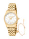 Just Cavalli Women'S Watch Set 30mm Battery With Gold Stainless Steel Bracelet