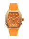Ice Damen Uhr mit Orange Kautschukarmband
