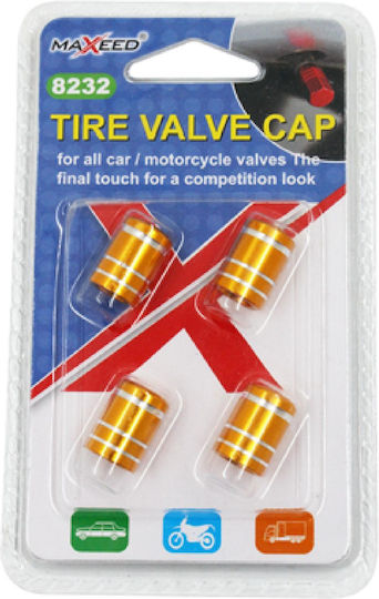 Maxeed Autoventilkappen 4 Stück 0,8*1,7cm 14121-5-gold