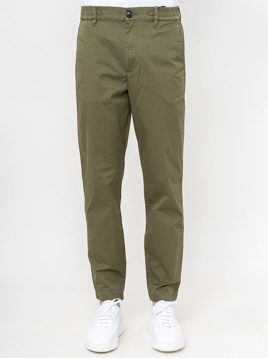 Monza Ανδρικό Παντελόνι Chino Relaxed Fit Army
