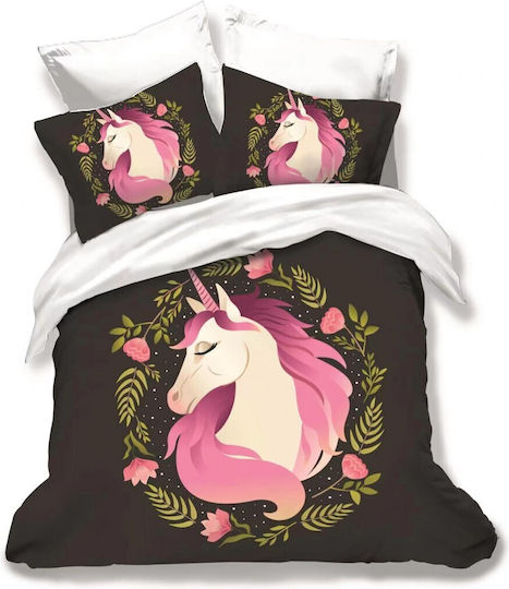 Pucioasa Set Kids Duvet Cover Double with 2 Pillowcases Unicorn 200x220cm