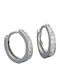 Charmy Earrings Hoops made of Silver with Stones