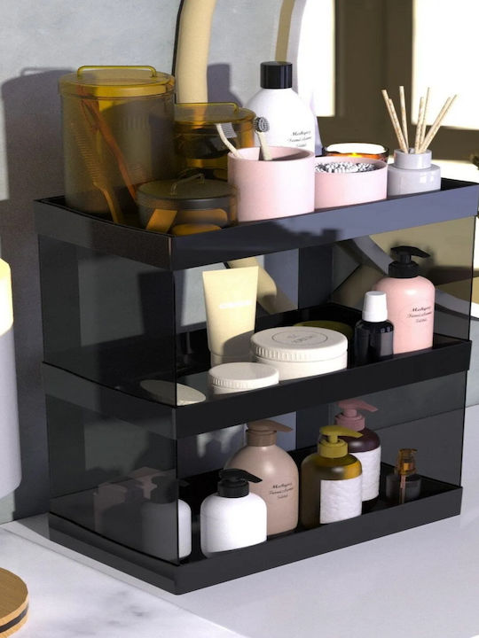 Femmit Stand de organizare cosmetice cu niveluri Negru