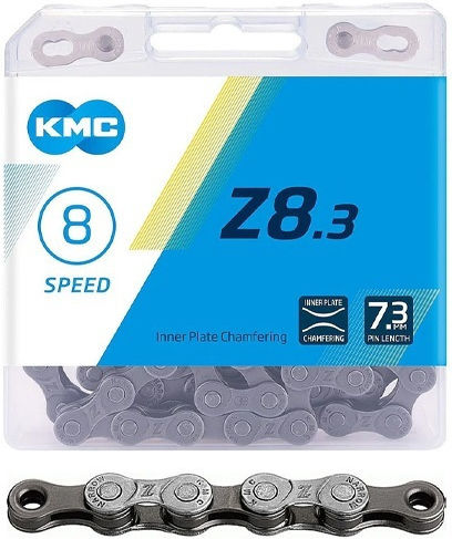 Αλυσιδα Ποδηλατου Kmc Z8.3 6-7-8 Ταχυτητες 3/32 116links Γκρι