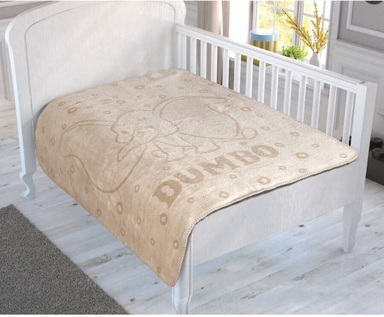 Disney Blanket Cot Dumbo Cotton Beige 100x120cm