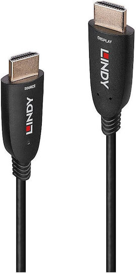 Lindy Cable HDMI male - HDMI male 100m Μαύρο