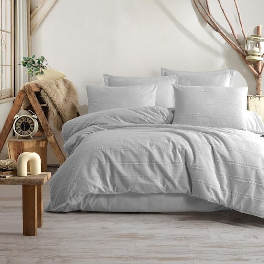 Jacquard Bettwäsche Clasy Home Avola V3 Grau