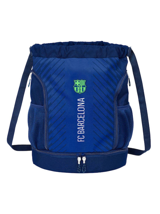 F.C. Barcelona School Bag Backpack Elementary, Elementary Blue with Water Bottle Holder