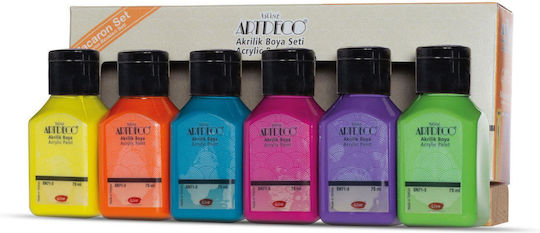 Artdeco Σετ 6 Ακρυλικά Χρώματα 75ml Macaron