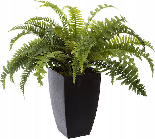 Plantă artificială Atmosphera ghiveci negru înălțime 55 cm ferigă Boston