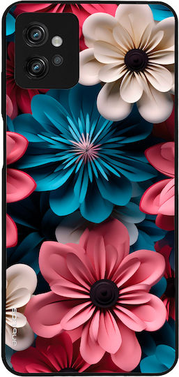 Sonique 3D Blumenserie Hülle für Motorola Moto G32 Pink 01