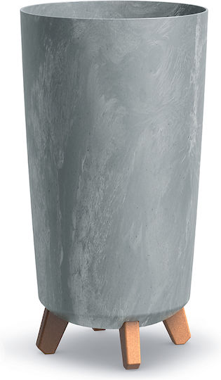 Prosperplast Gracia Slim Γλάστρα Τσιμεντένια Concrete Effect 19.5x19.5x36.5εκ.