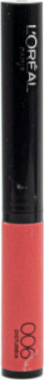 L'Oreal Paris Υγρό Κραγιόν Matte 006 Disturbia 11gr