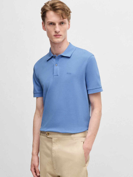 Pallas Polo Short Sleeve Blouse Blue