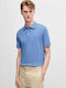Pallas Polo Short Sleeve Blouse Blue